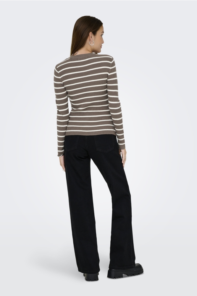 ONLLOUISA LS PULLOVER KNT 15344579 Morel/W. Birch
